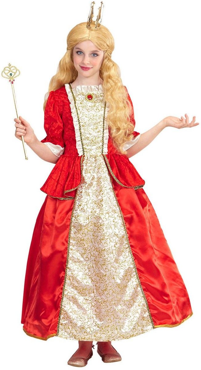 Koning Prins & Adel Kostuum | Royal Queen Paradisia | Meisje | Maat 116 | Carnaval kostuum | Verkleedkleding